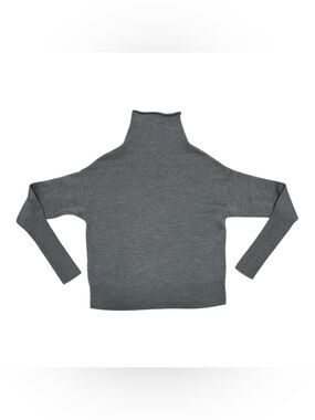 Wilfred Aritzia Ribbed 100% Merino Wool Turtleneck Sweater In Gray. Size Small